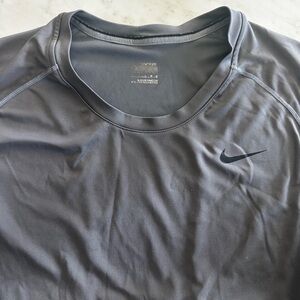 Nike Gray Short-Sleeve Performance Tee with Swoosh